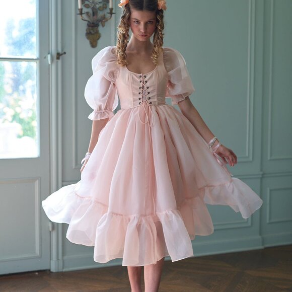 Selkie Castle Pink Soft Corset - size 5x - Picture 2 of 3